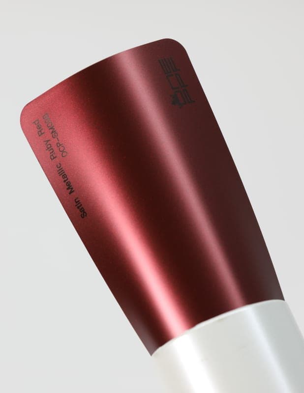 Satin Metallic Ruby Red