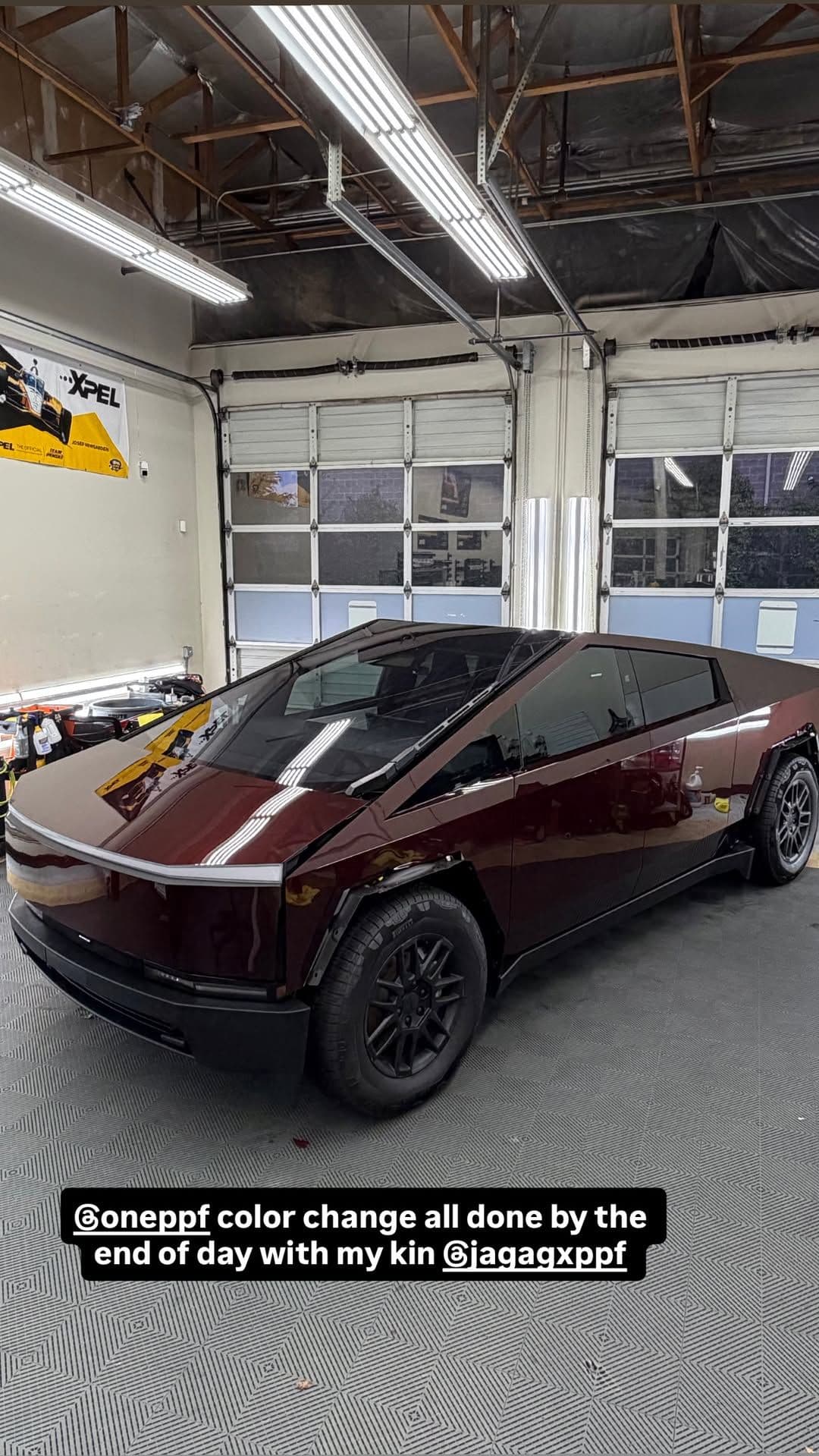 Rich Mahogany on Tesla Cybertruck — California Tint of Everett