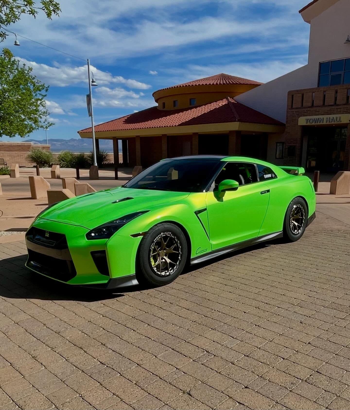 Metallic Screamin Green on Nissan GT-R — Clear Choice Autoshield