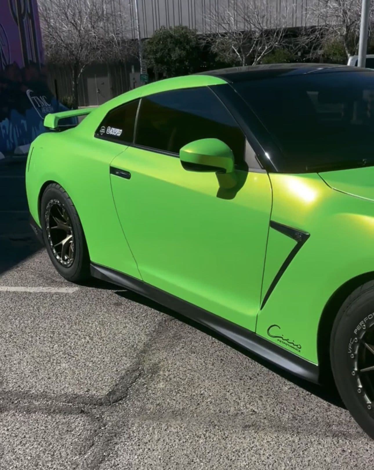 Metallic Screamin Green on Nissan GT-R — Clear Choice Autoshield