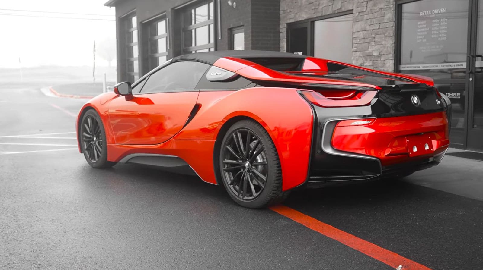 Liquid Cardinal Red on BMW i8 — Detail Driven