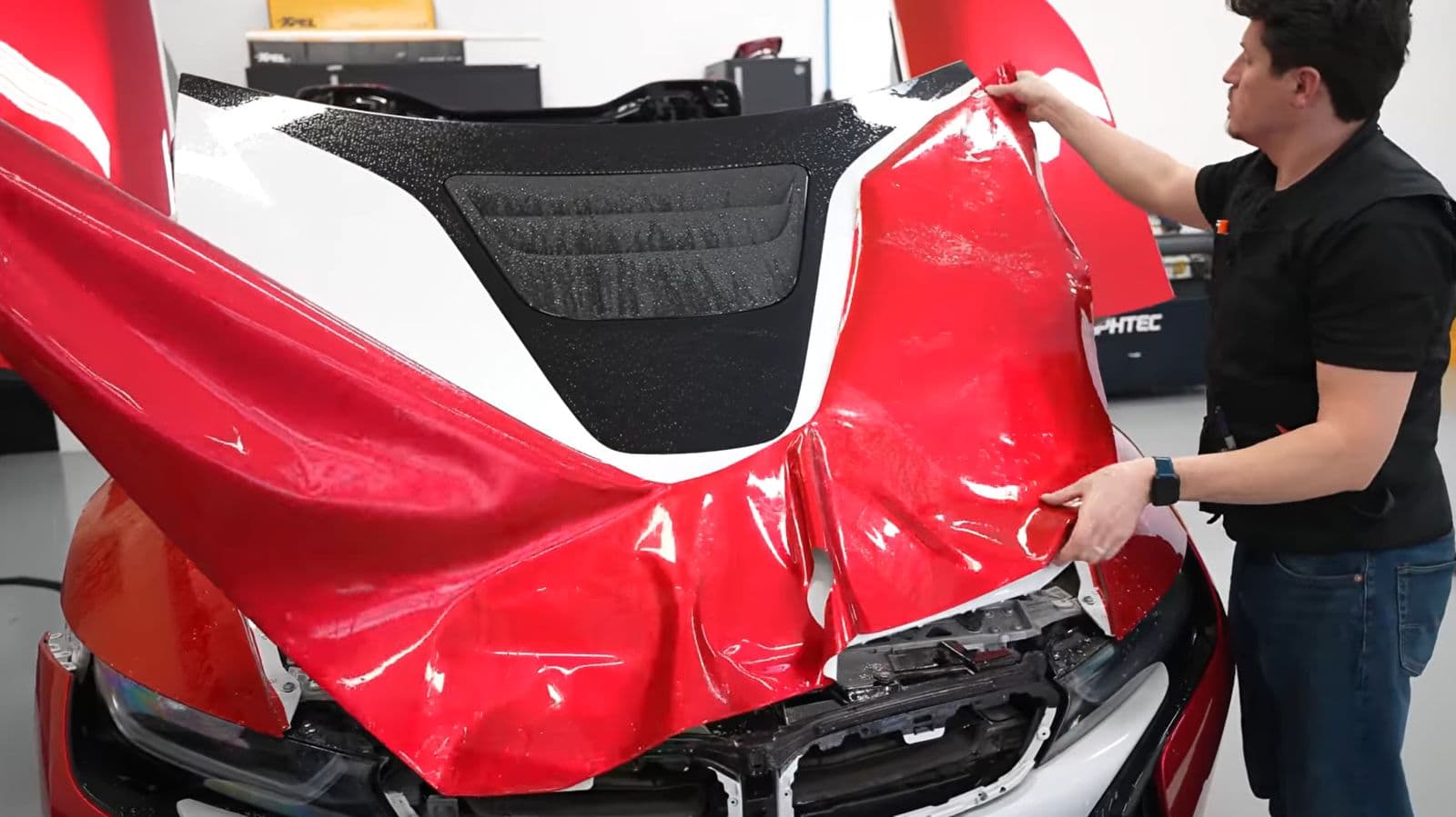 Liquid Cardinal Red on BMW i8 — Detail Driven