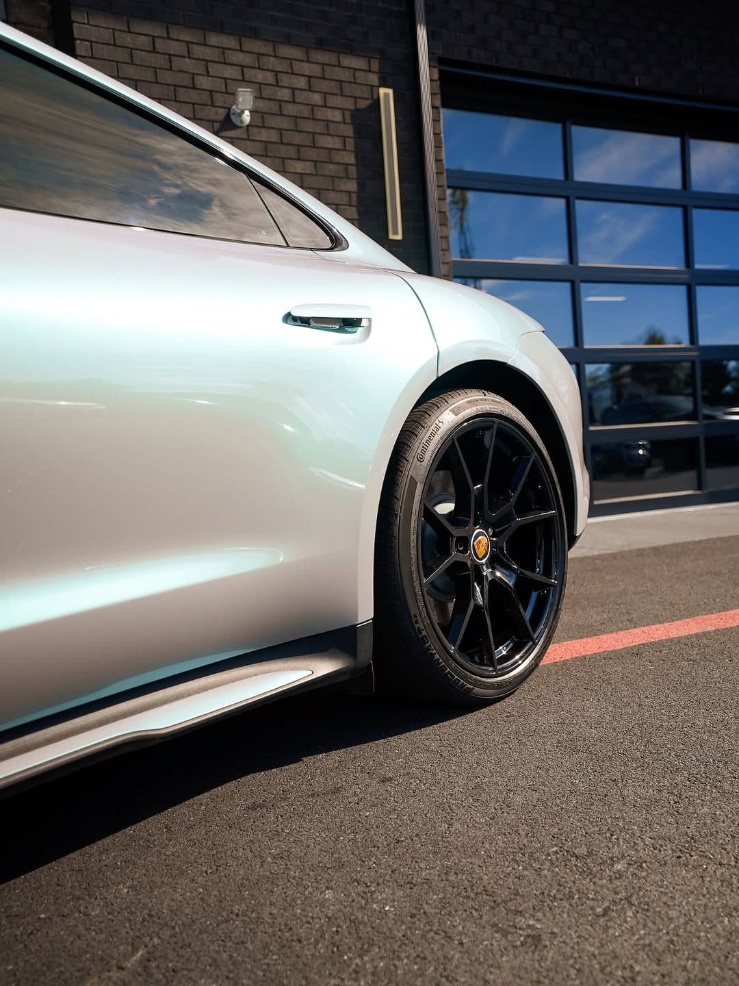 Magic Gray Green on Porsche Taycan — Detail Driven