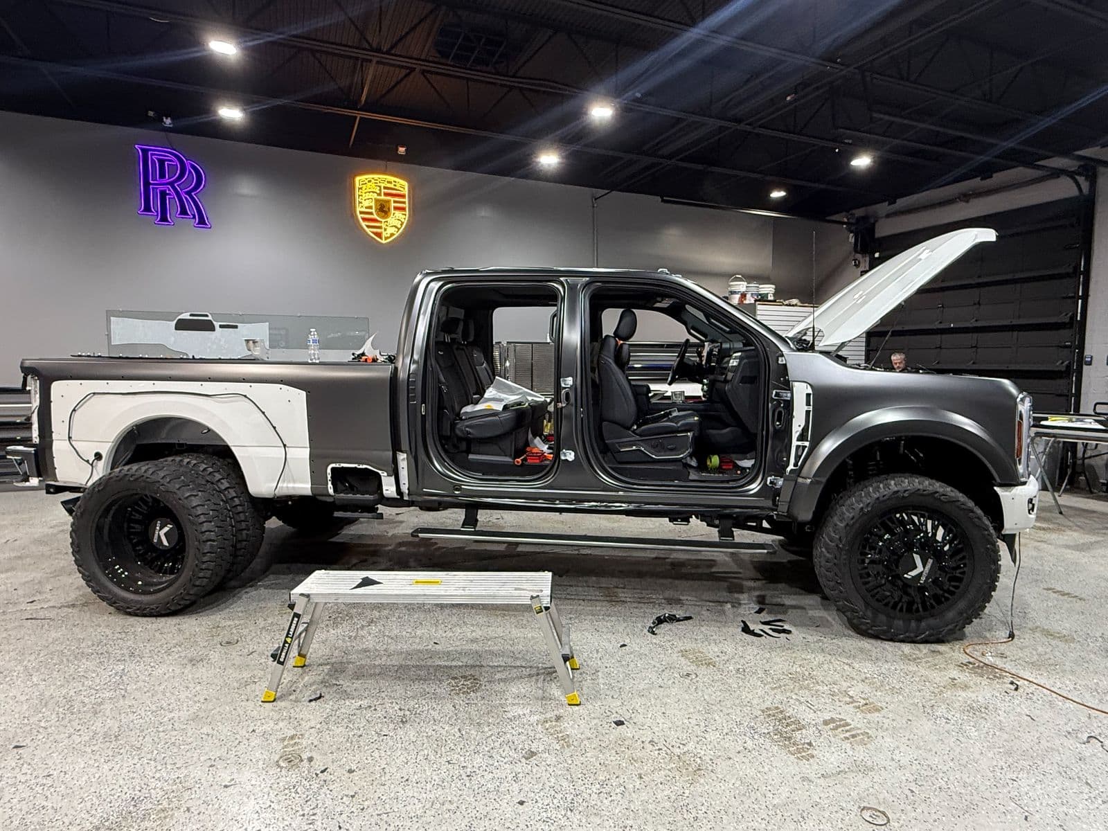 Satin Dark Gray on Ford F-450 — Exotic Solutions