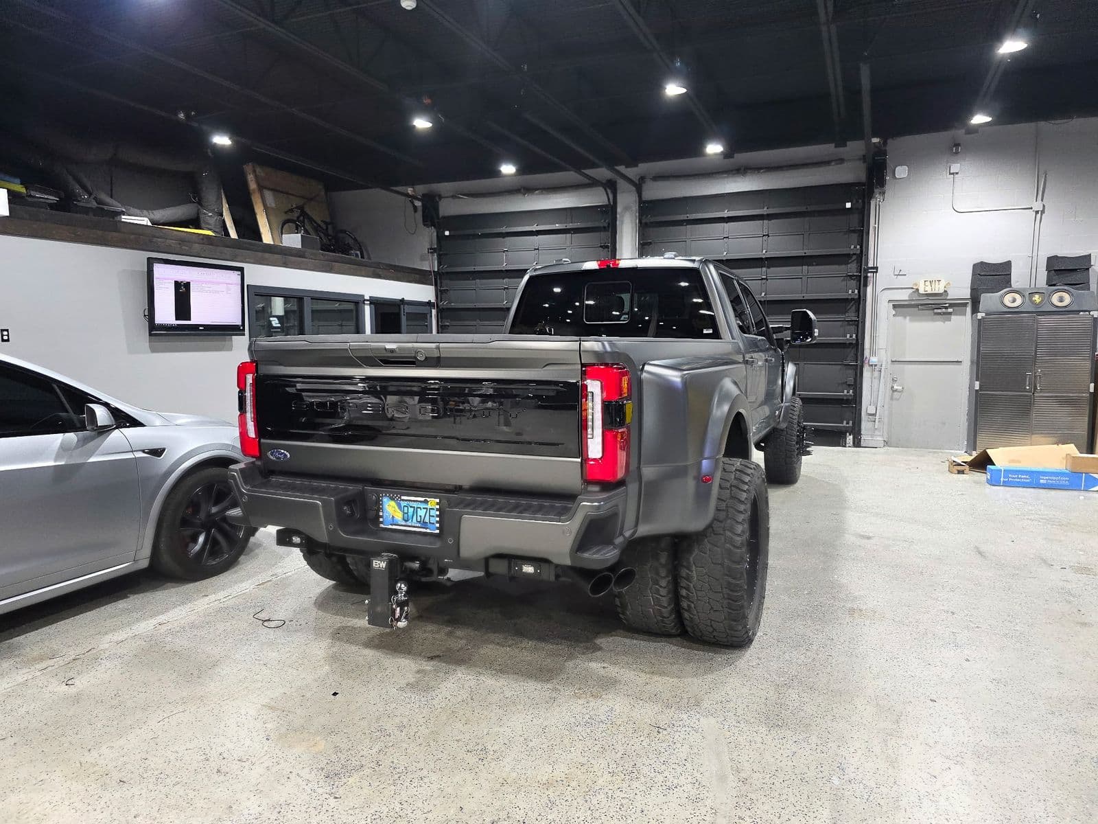 Satin Dark Gray Metallic on Ford F-450 — Exotic Solutions