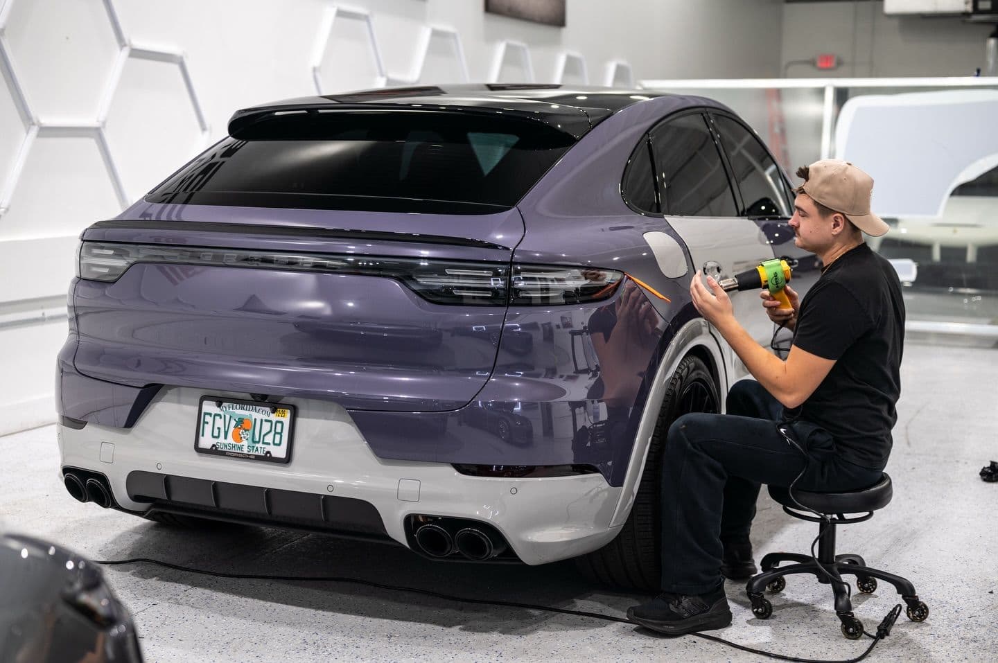 Purple Ash on Porsche Cayenne — Sage Auto Studios