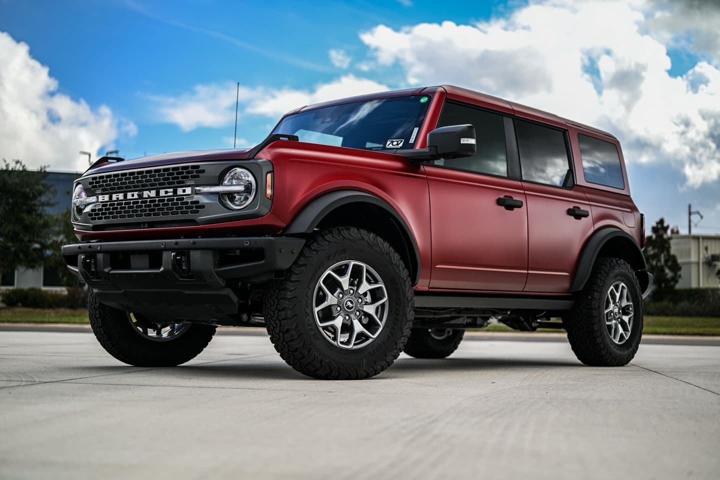 Satin Metallic Ruby Red on Ford Bronco — Sage Auto Studios