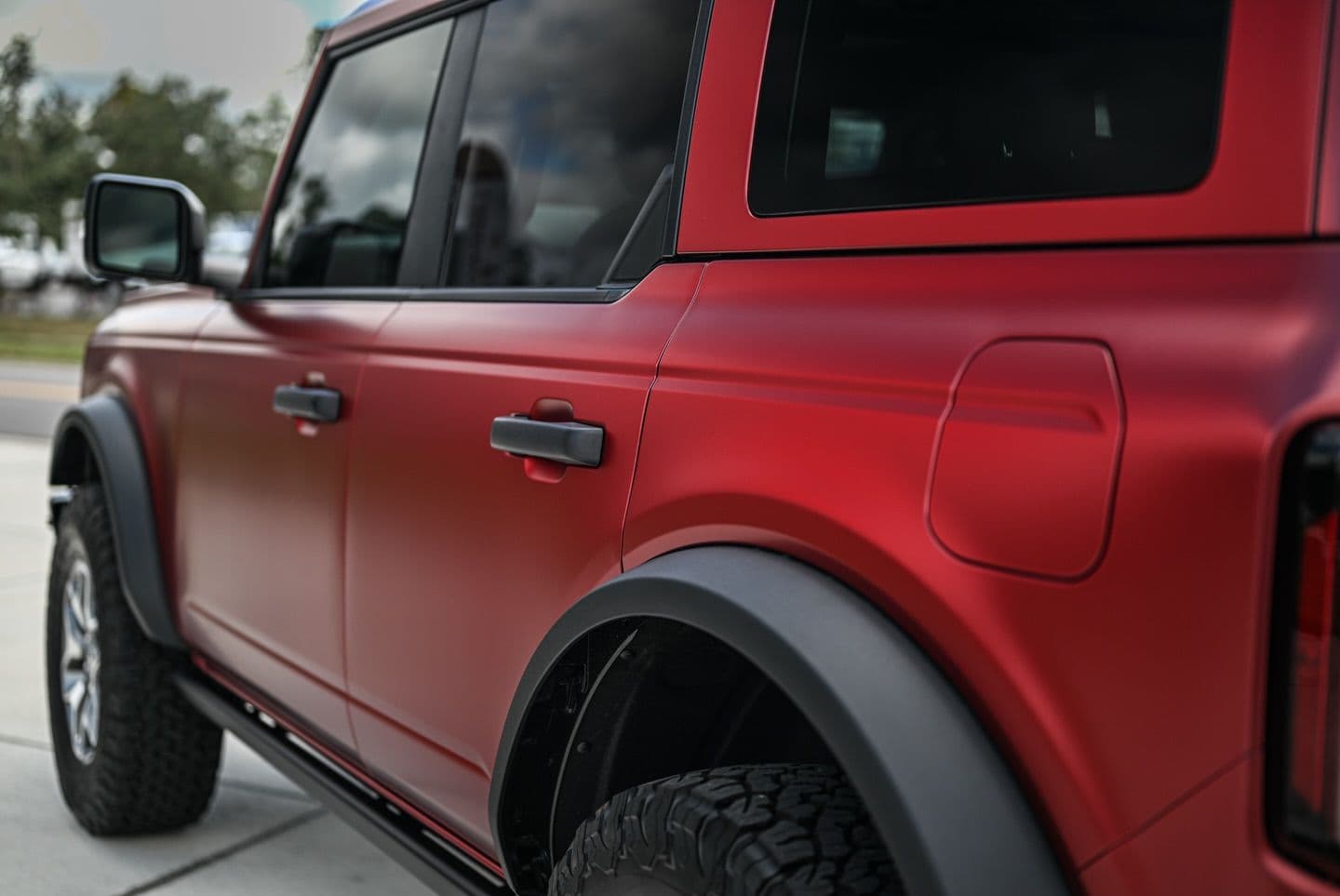 Satin Metallic Ruby Red on Ford Bronco — Sage Auto Studios