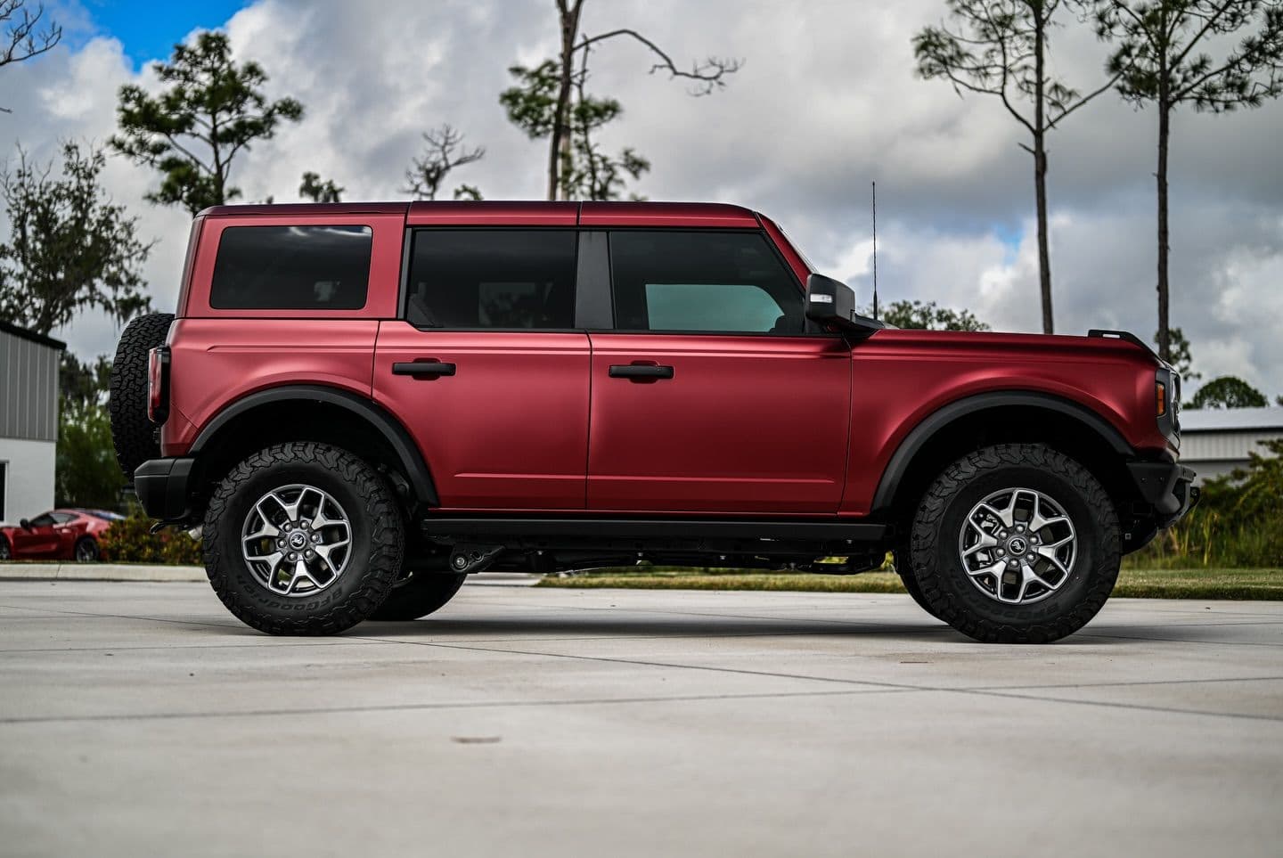 Satin Metallic Ruby Red on Ford Bronco — Sage Auto Studios