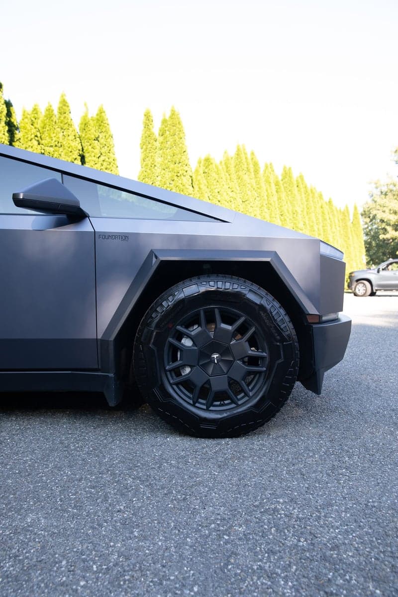 Satin Blue Steel on Tesla Cybertruck