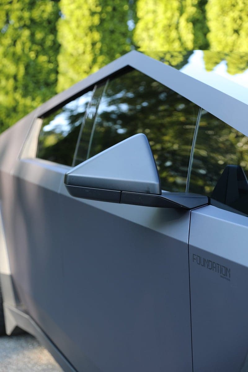 Satin Blue Steel on Tesla Cybertruck